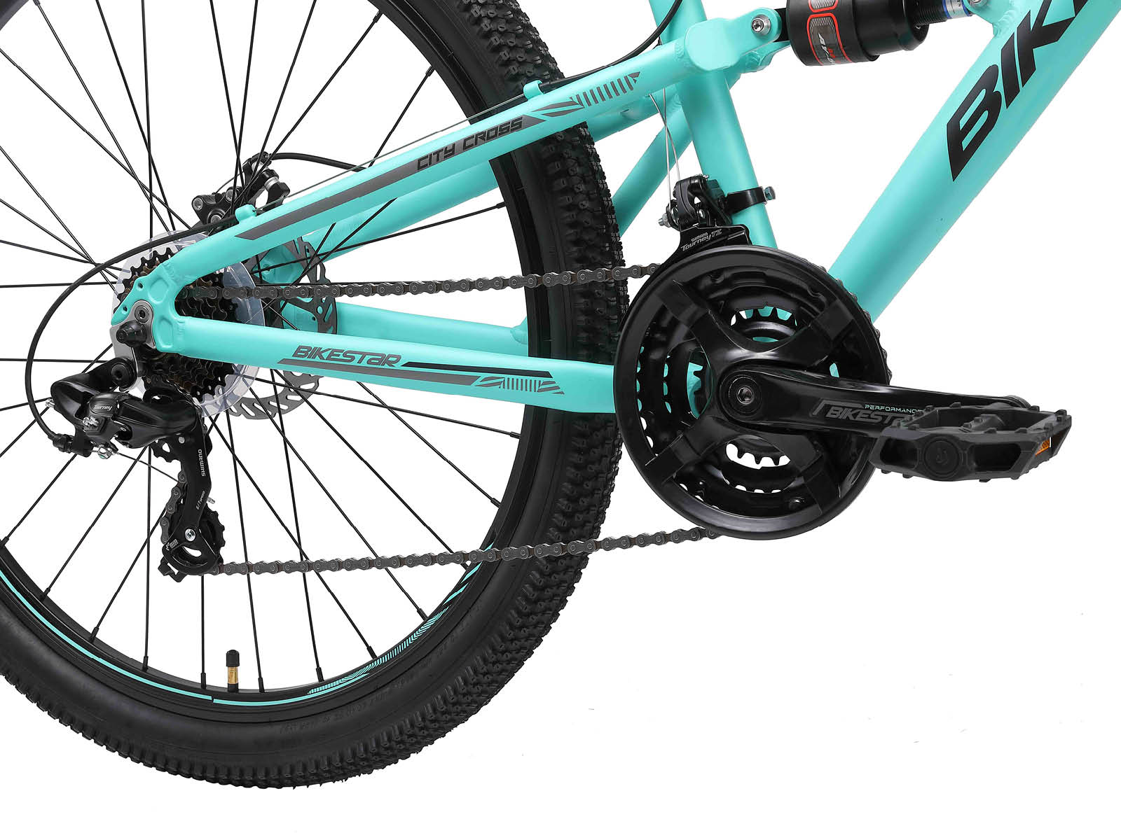 Bikestar Fully MTB Alu 27.5 Inch 21 Speed Mintgroen - Afbeelding 5