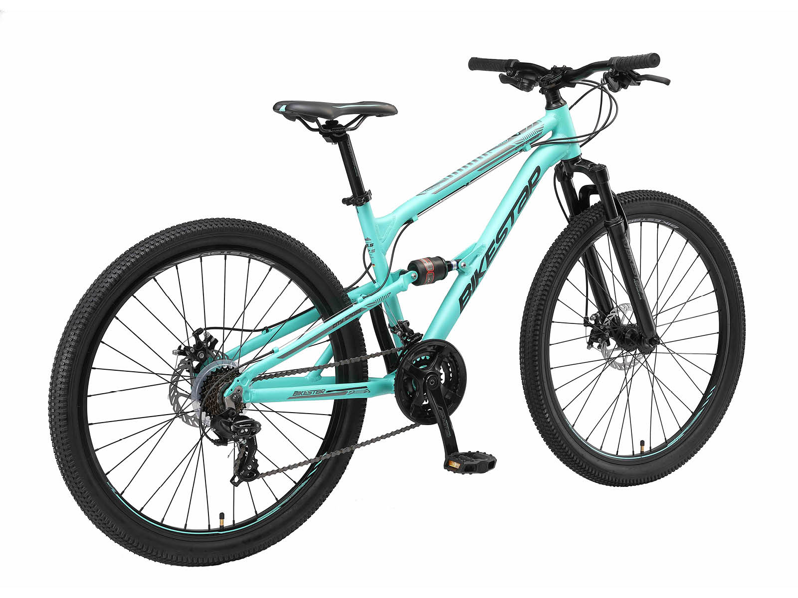 Bikestar Fully MTB Alu 27.5 Inch 21 Speed Mintgroen - Afbeelding 3