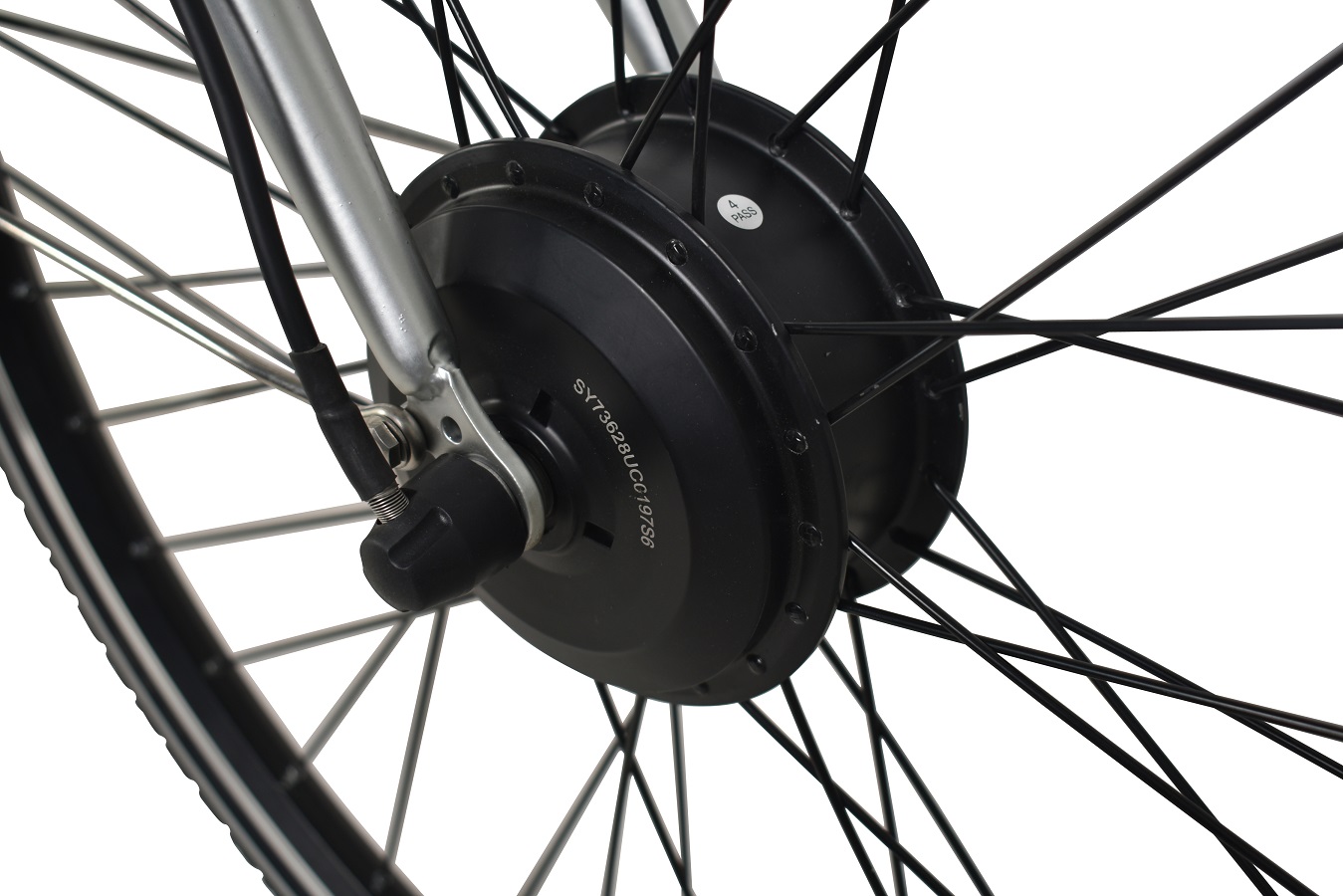 Elektrische damesfiets, Silverline, 50 cm, 7 sp, 10Ah, zilver - Afbeelding 5