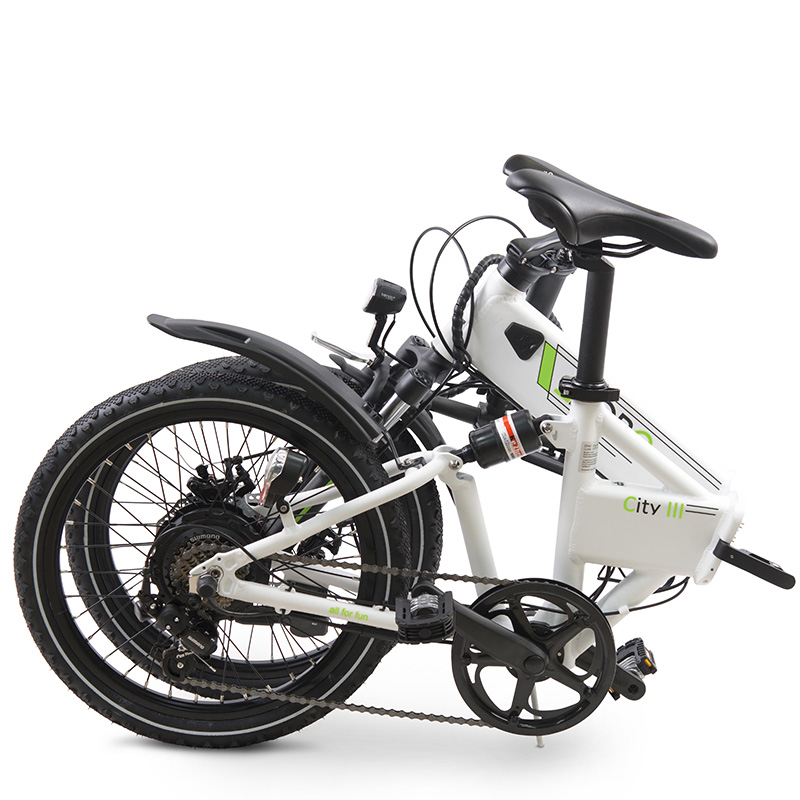 Llobe elektrische vouwfiets City III 7 speed 10.4Ah wit - Afbeelding 4
