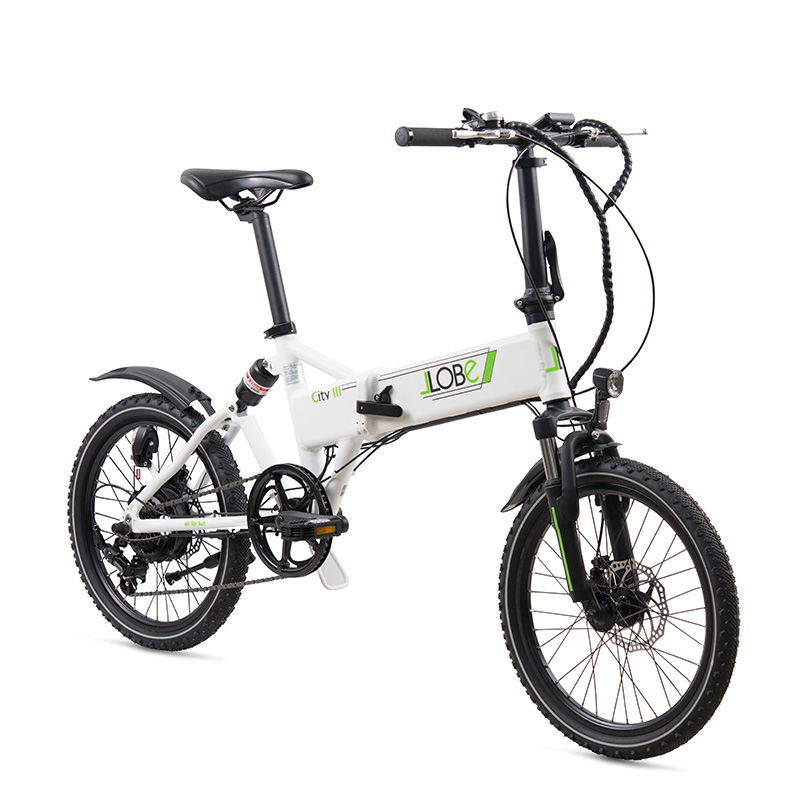 Llobe elektrische vouwfiets City III 7 speed 10.4Ah wit - Afbeelding 3