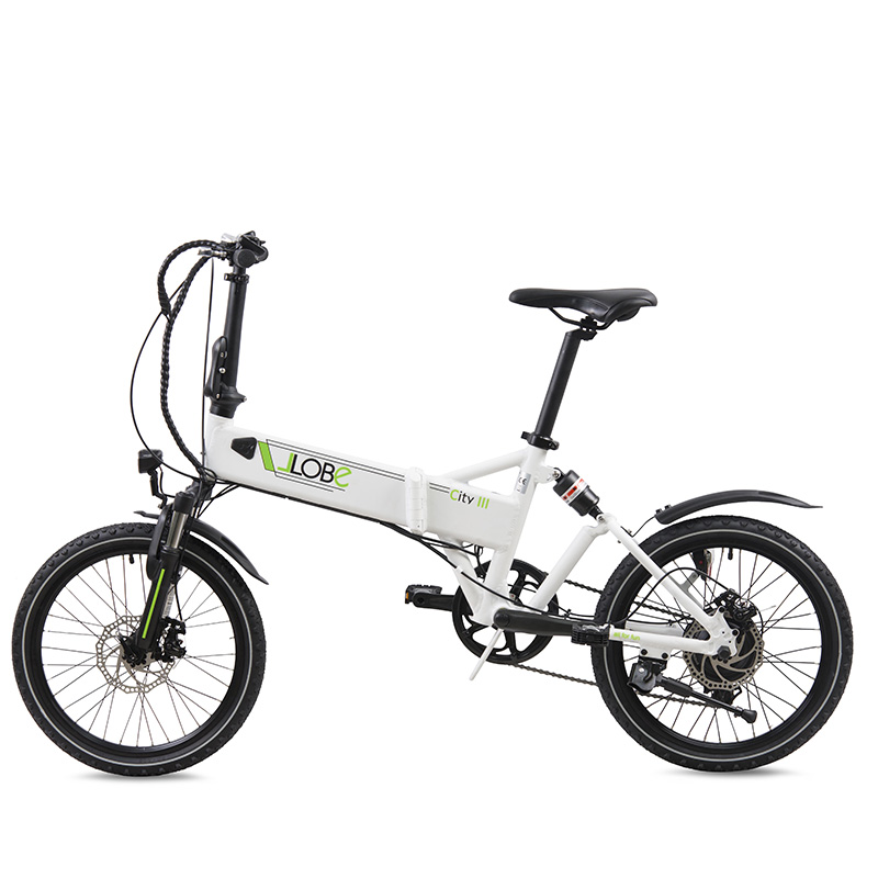 Llobe elektrische vouwfiets City III 7 speed 10.4Ah wit - Afbeelding 2