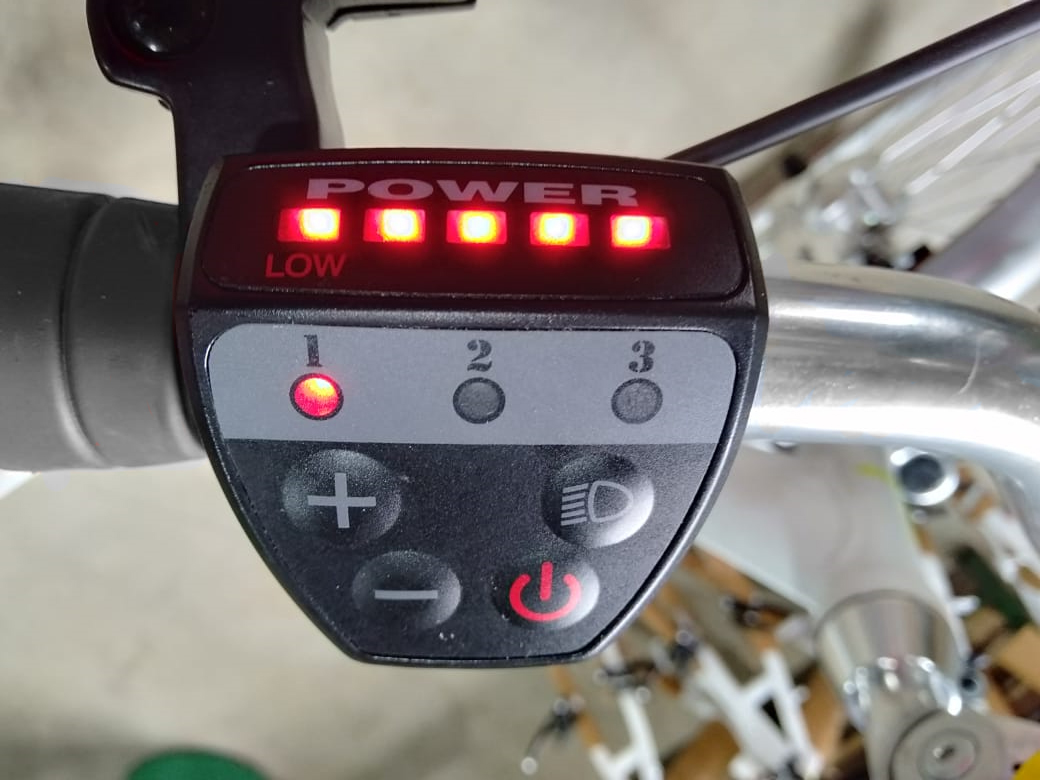 Elektrische damesfiets, Silverline, 50 cm, 7 sp, 10Ah, zilver - Afbeelding 7