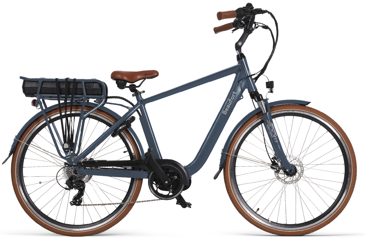 Elektrische herenfiets 7 versnellingen Bea rackley grey
