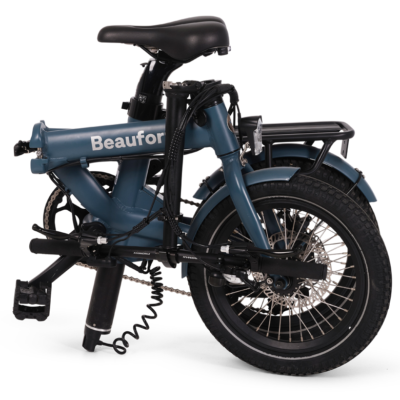 Elektrische vouwfiets Bobbie, 33 cm, 16 inch, 6 sp, grijs - Afbeelding 2