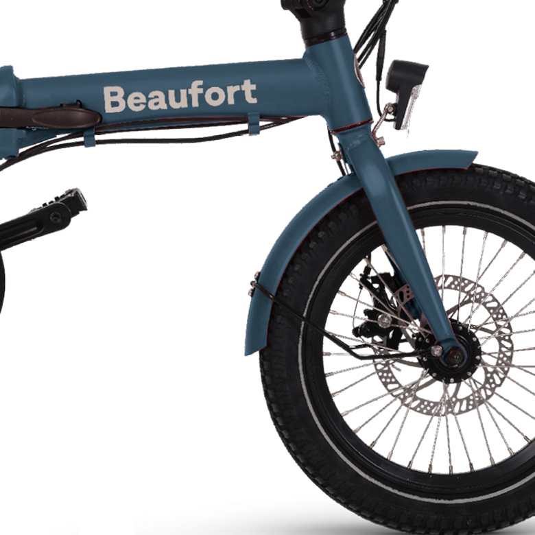 Elektrische vouwfiets Bobbie, 33 cm, 16 inch, 6 sp, grijs - Afbeelding 4