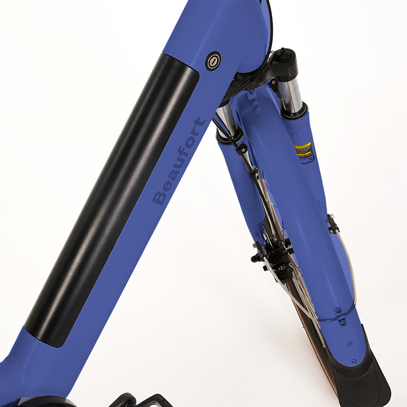 Elektrische damesfiets, Britt, 49 cm, achterwielmotor, 7 sp, blauw - Afbeelding 3