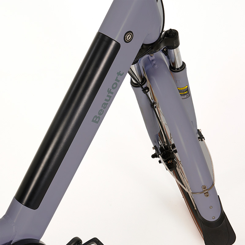 Elektrische damesfiets, Britt, 48 cm, achterwielmotor, 7 sp, grijs - Afbeelding 5