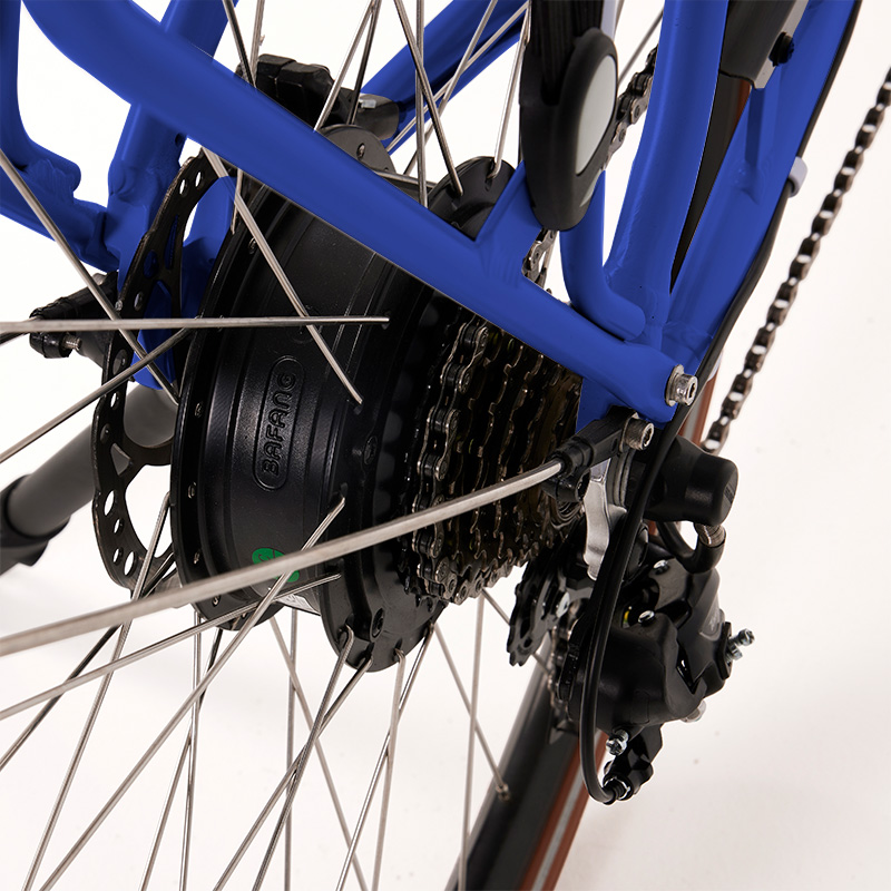 Elektrische damesfiets, Britt, 49 cm, achterwielmotor, 7 sp, blauw - Afbeelding 5