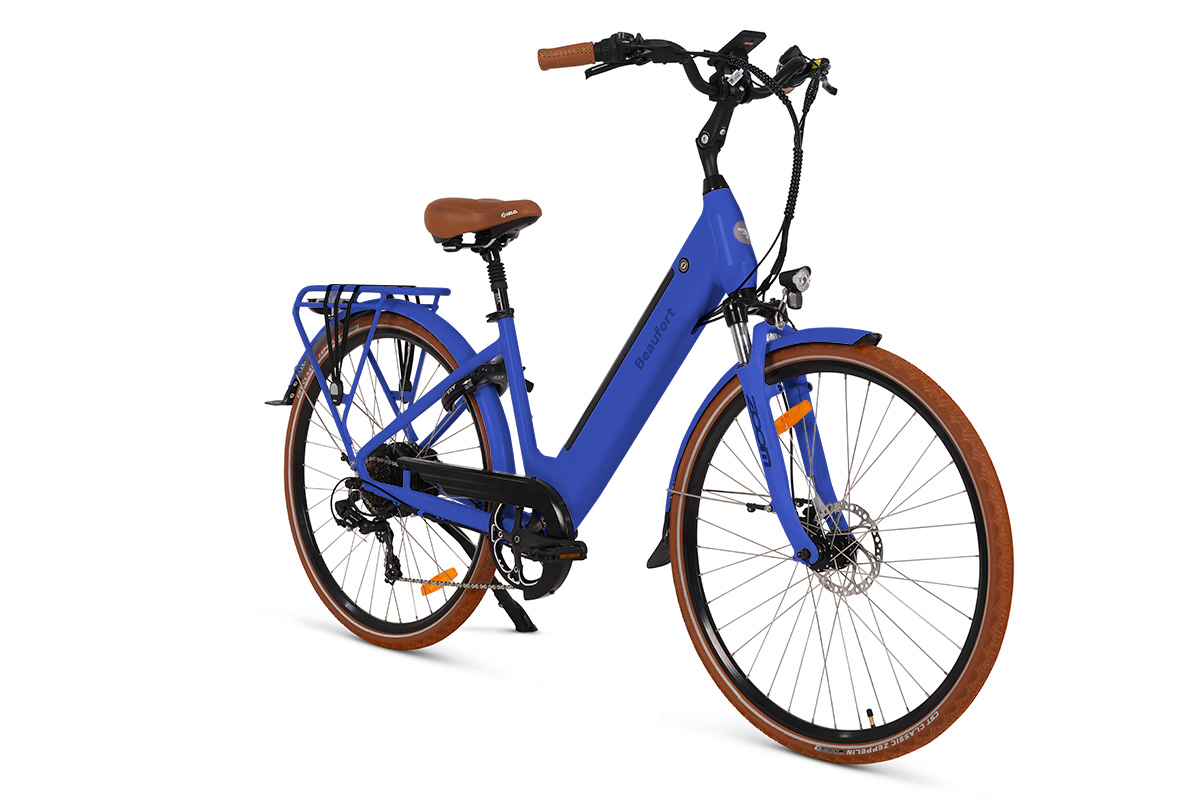 Elektrische damesfiets, Britt, 49 cm, achterwielmotor, 7 sp, blauw - Afbeelding 8