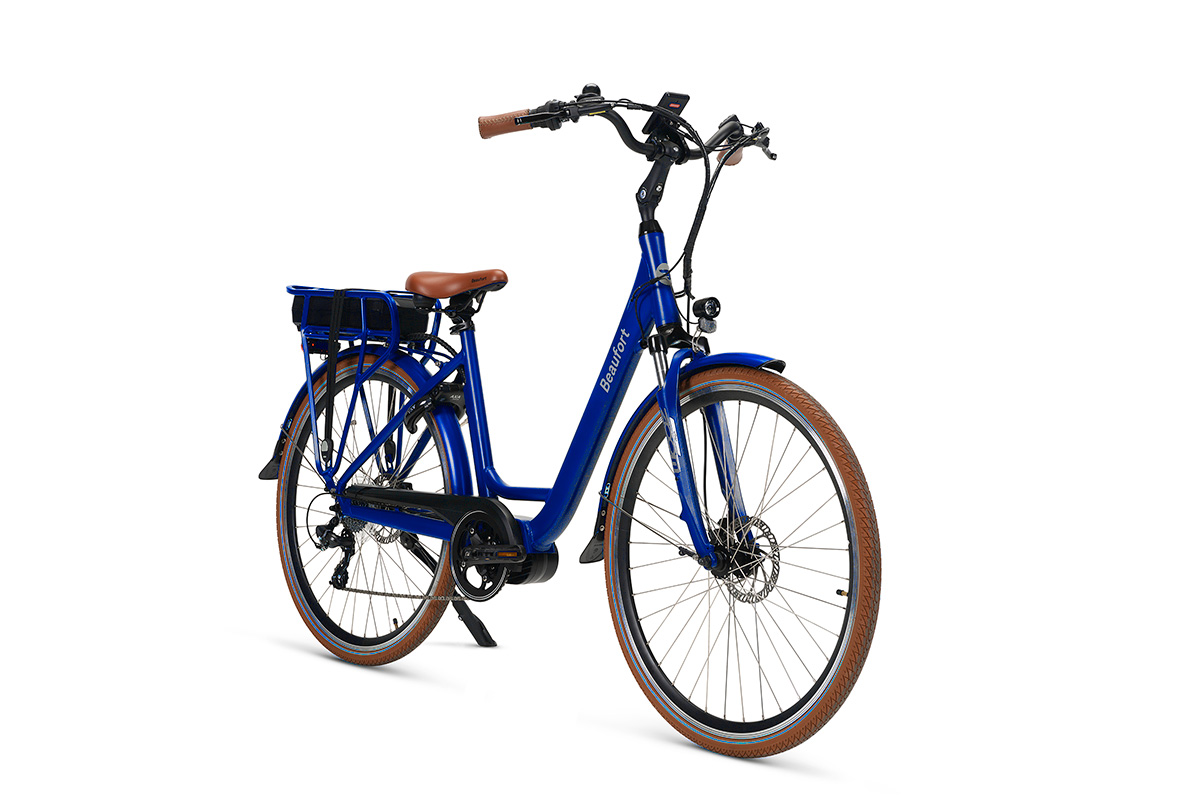 Elektrische damesfiets, Bea, 44 cm, middenmotor, 7sp, blauw - Afbeelding 2