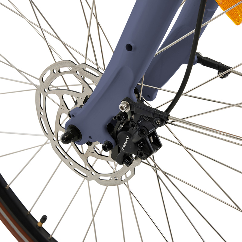 Elektrische herenfiets, Bo, 49 cm, middenmotor, 8 sp, grijs - Afbeelding 2