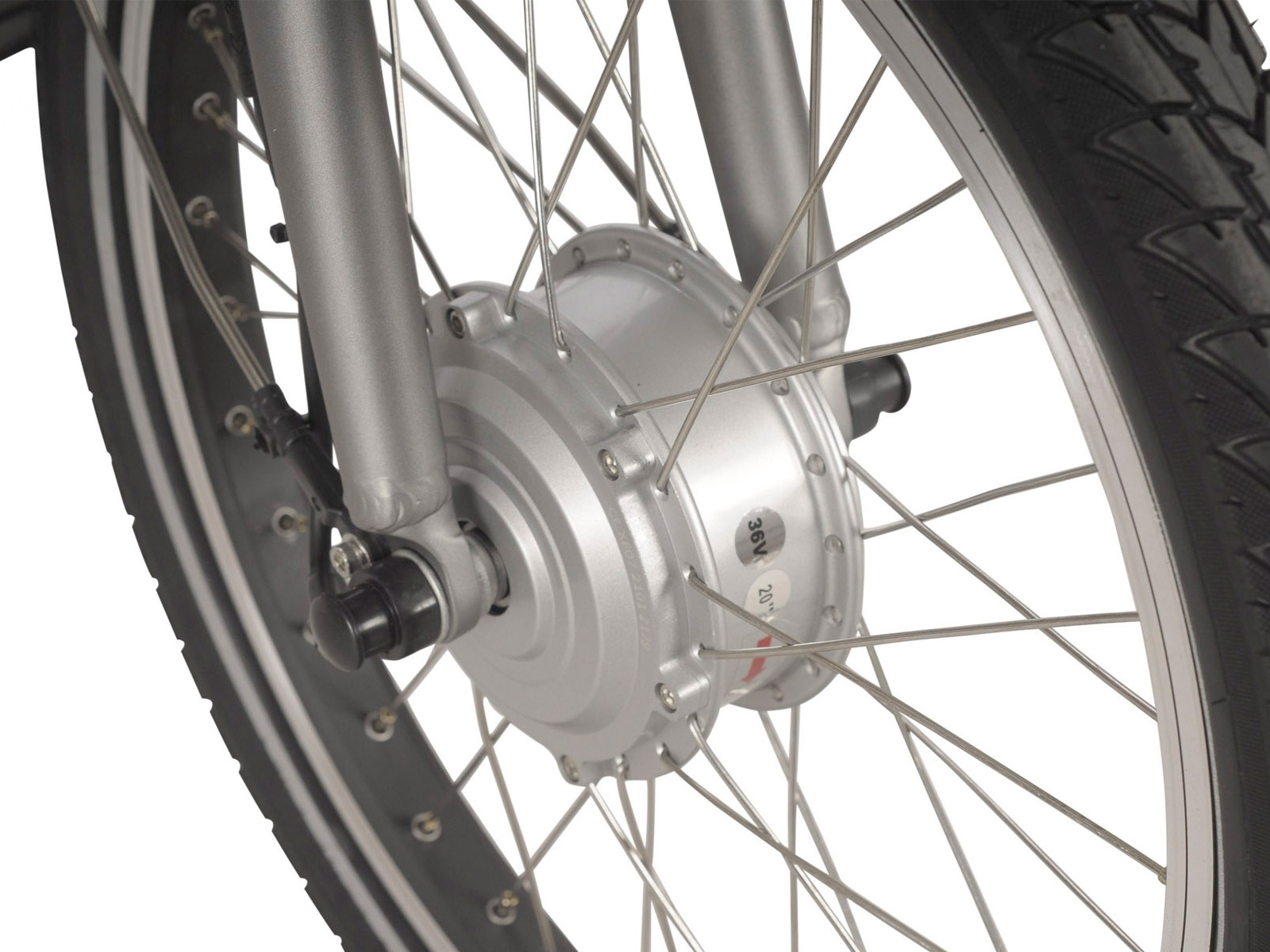 Elektrische vouwfiets, Compact Comfort Plus, Nexus 3, wit - Afbeelding 4