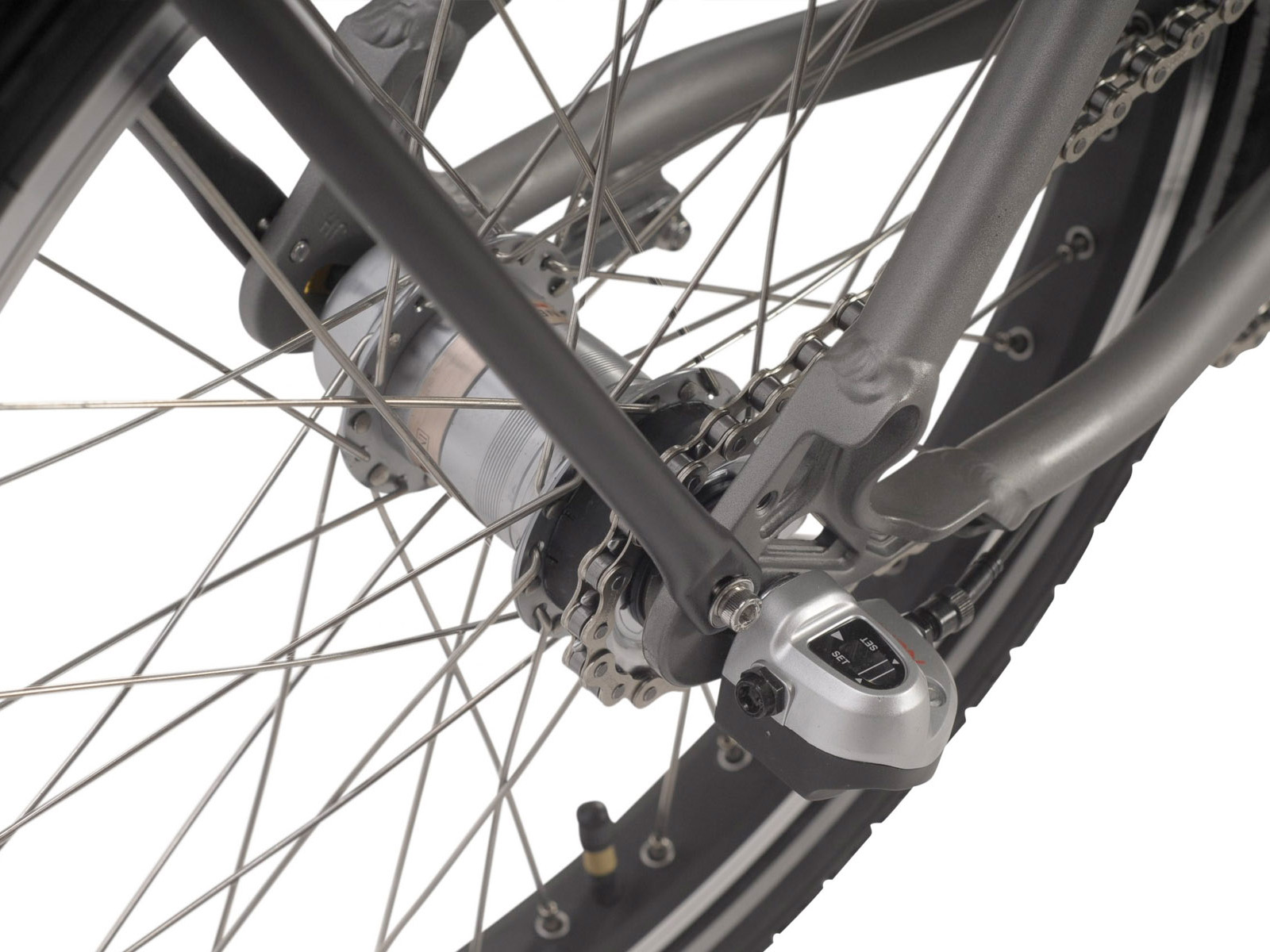 Elektrische vouwfiets, Compact Comfort Plus, Nexus 3, wit - Afbeelding 5