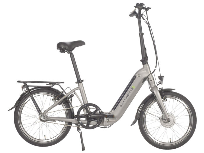 Saxonette Compact Comfort Plus vouwfiets ebike zilver