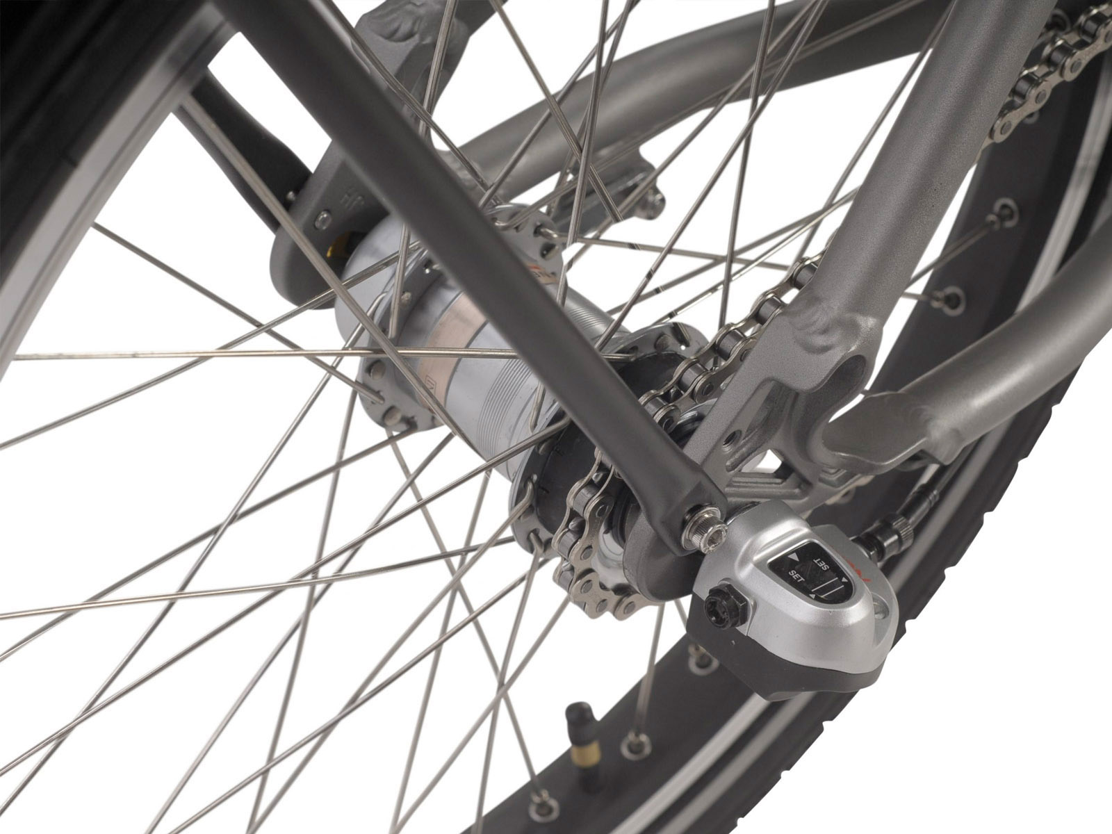 Elektrische vouwfiets, Compact Comfort Plus, Nexus 3, zilver - Afbeelding 5