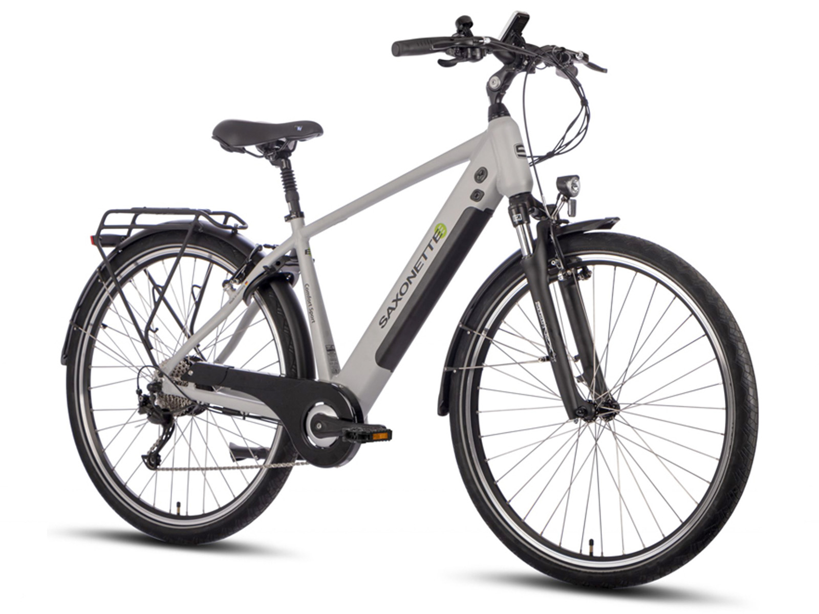 Elektrische herenfiets Comfort Sport, 54cm, 9 sp, zilver - Afbeelding 2