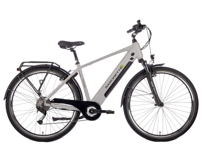 Saxonette Comfort Sport ebike heren zilver