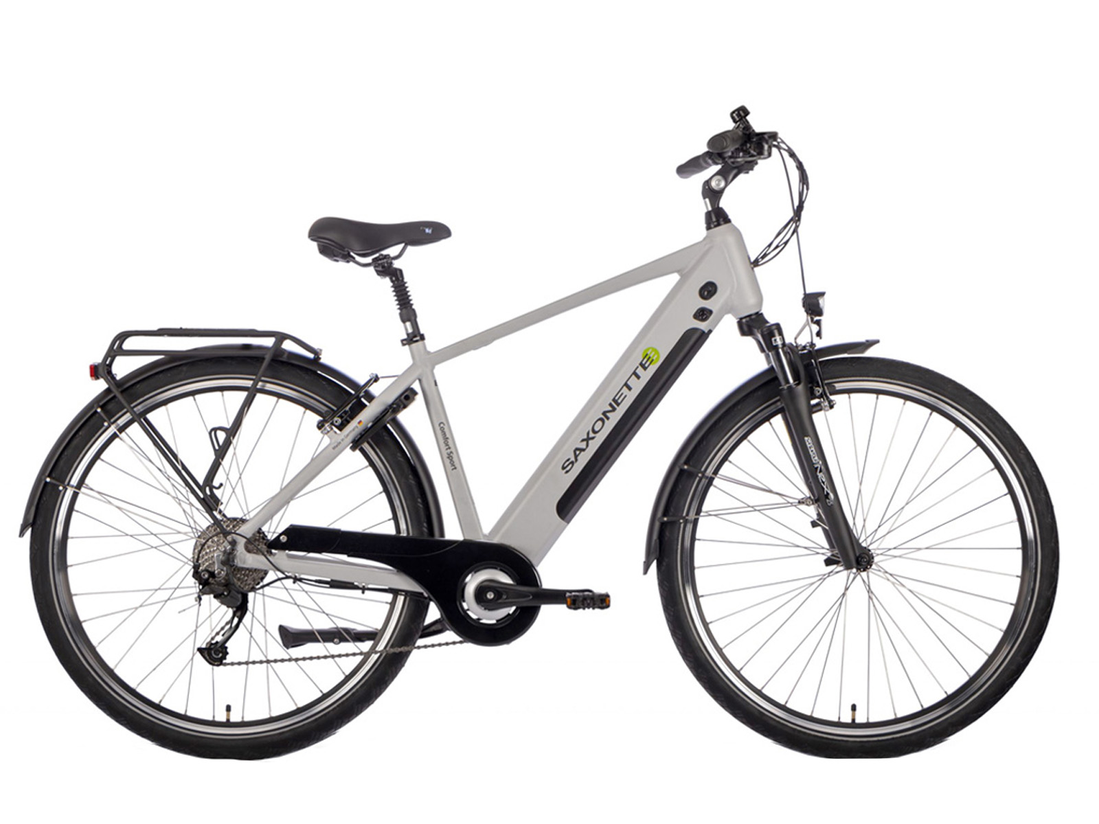 Saxonette Comfort Sport ebike heren zilver