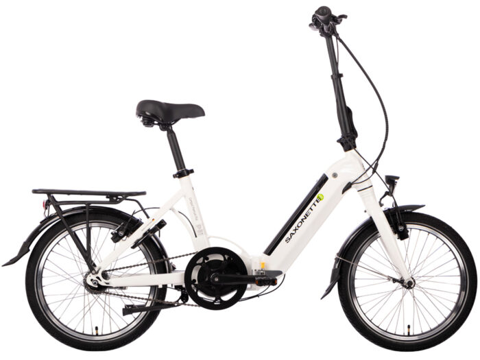 Saxonette Compact Premium Plus ebike vouwfiets midmotor wit