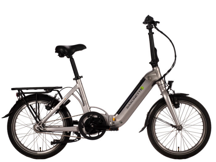 Saxonette Compact Premium Plus vouw ebike midmotor zilver