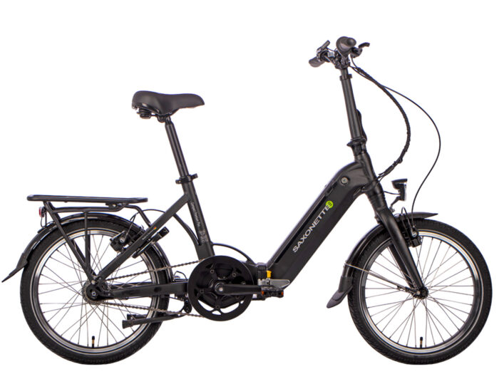 Saxonette Compact Premium Plus vouw ebike midmotor zwart