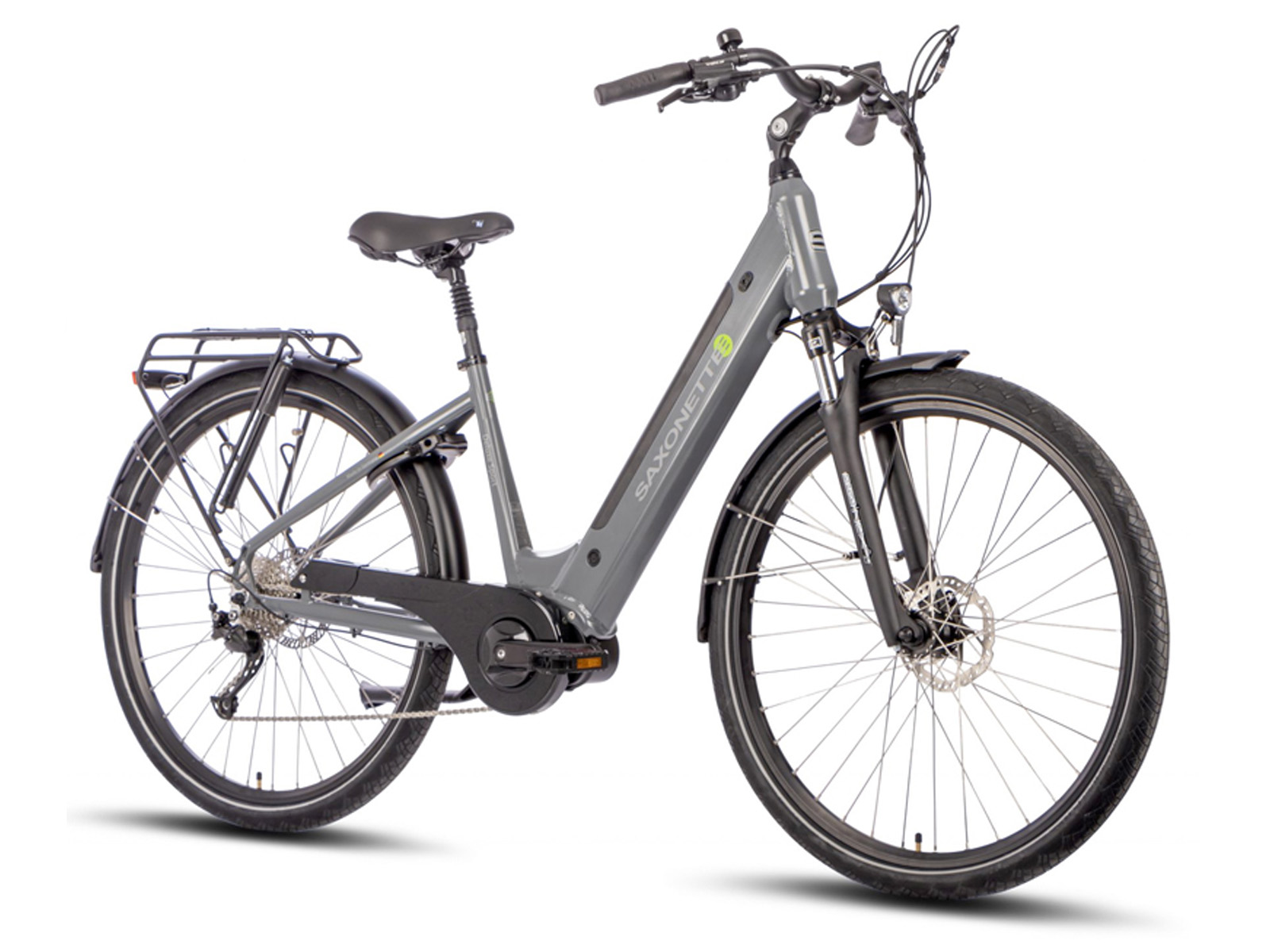 Elektrische damesfiets Deluxe Sport 45cm 9sp matgrijs - Afbeelding 2