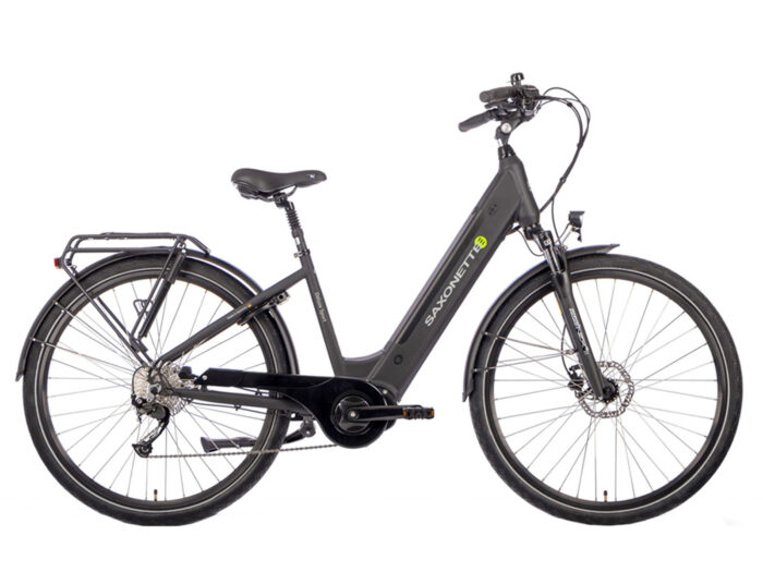 saxonette deluxe sport matzwart middenmotor