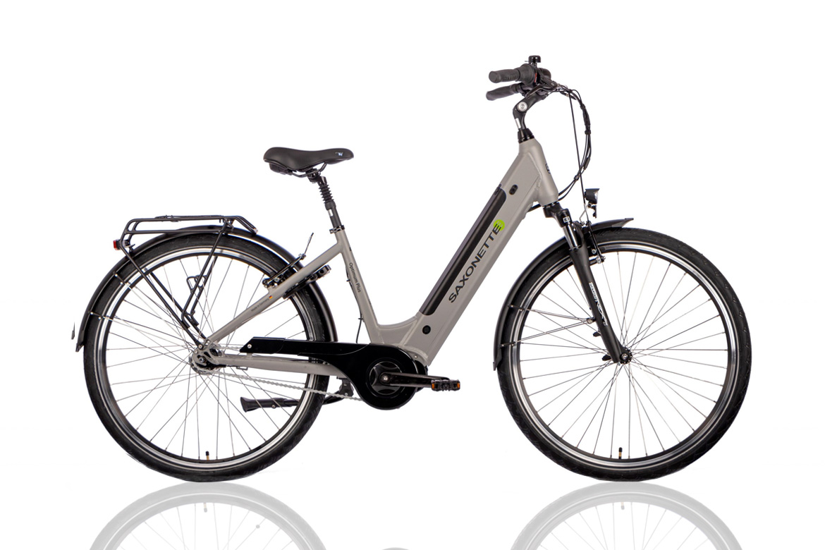 elektrische damesfiets middenmotor 7 versnellingen optimum plus zilver