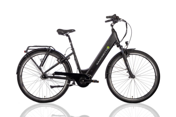 elektrische damesfiets middenmotor 7 versnellingen optimum plus zwart