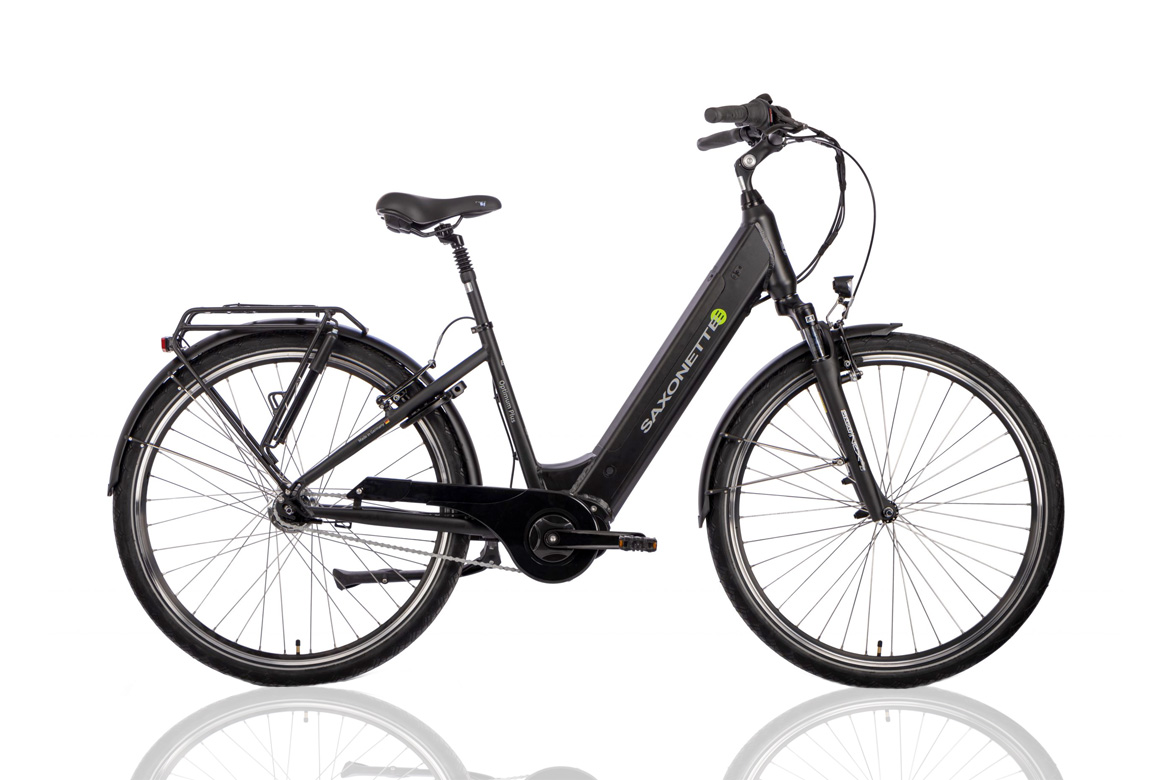 elektrische damesfiets middenmotor 7 versnellingen optimum plus zwart