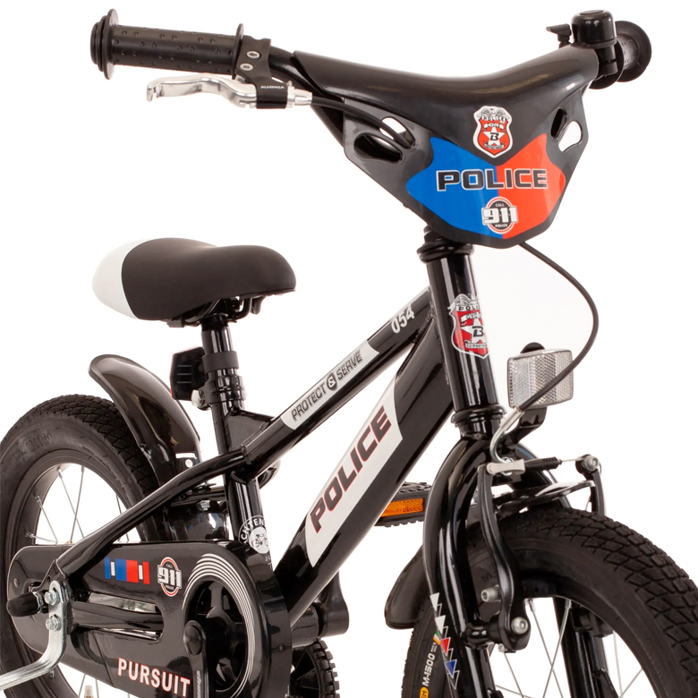 Bachtenkirch New Police, kinderfiets, 14 inch, zwart en wit - Afbeelding 3