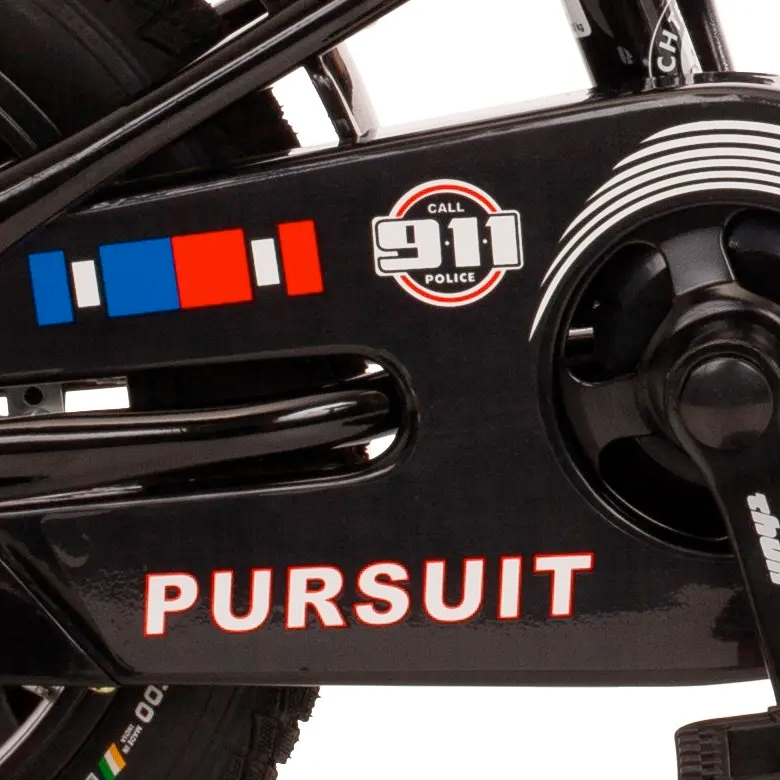 Bachtenkirch New Police, kinderfiets, 14 inch, zwart en wit - Afbeelding 2