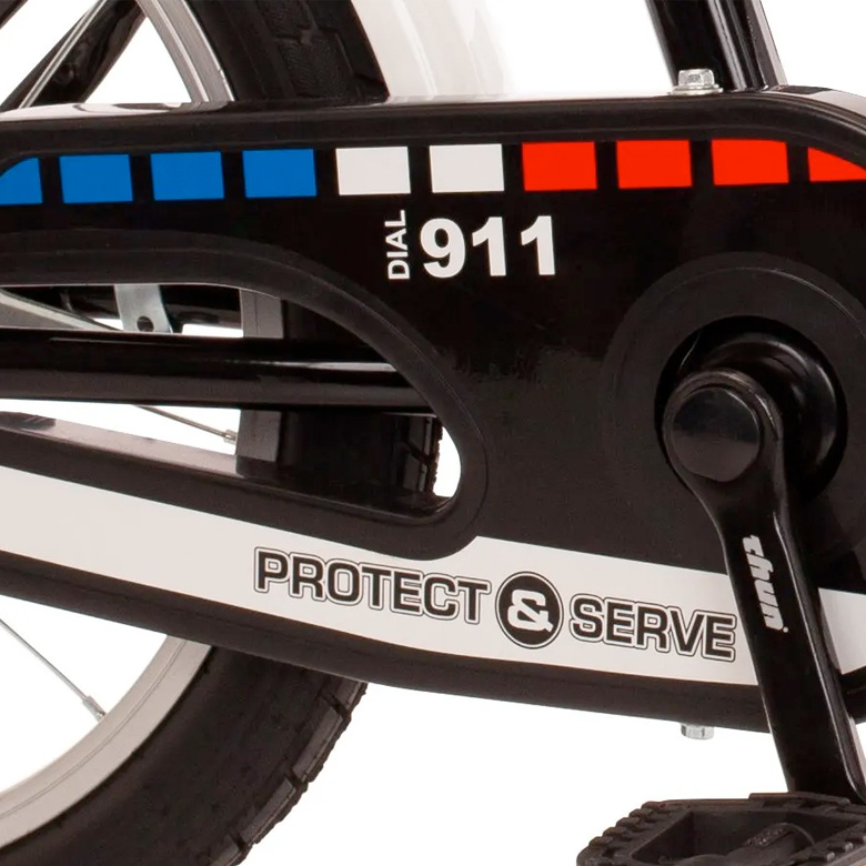 Bachtenkirch Police, kinderfiets, 14 inch, wit en zwart - Afbeelding 2