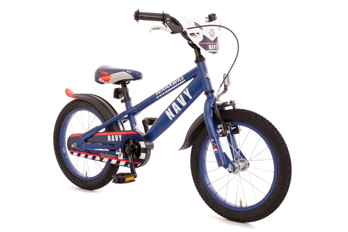 Bachtenkirch Navy, kinderfiets, 14 inch, donkerblauw - Afbeelding 2