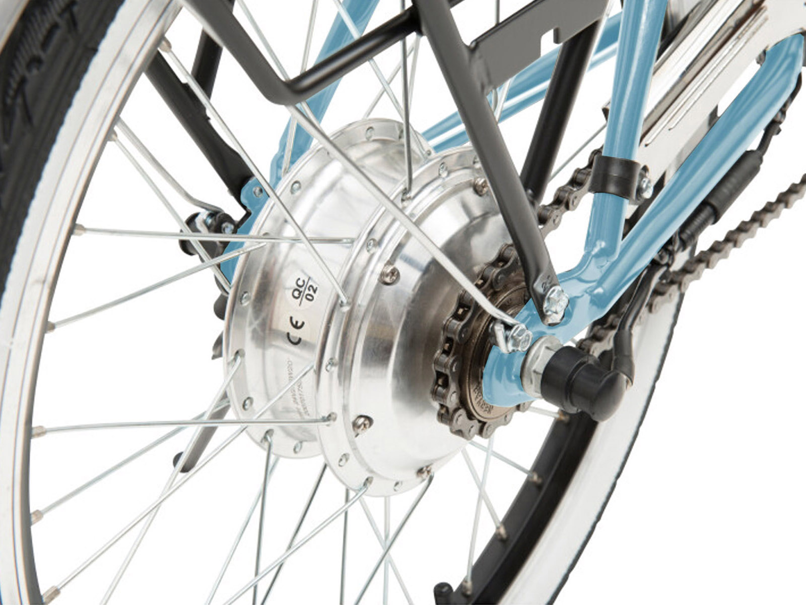 Le Balade, elektrische vouwfiets, 1 speed, blauw - Afbeelding 5