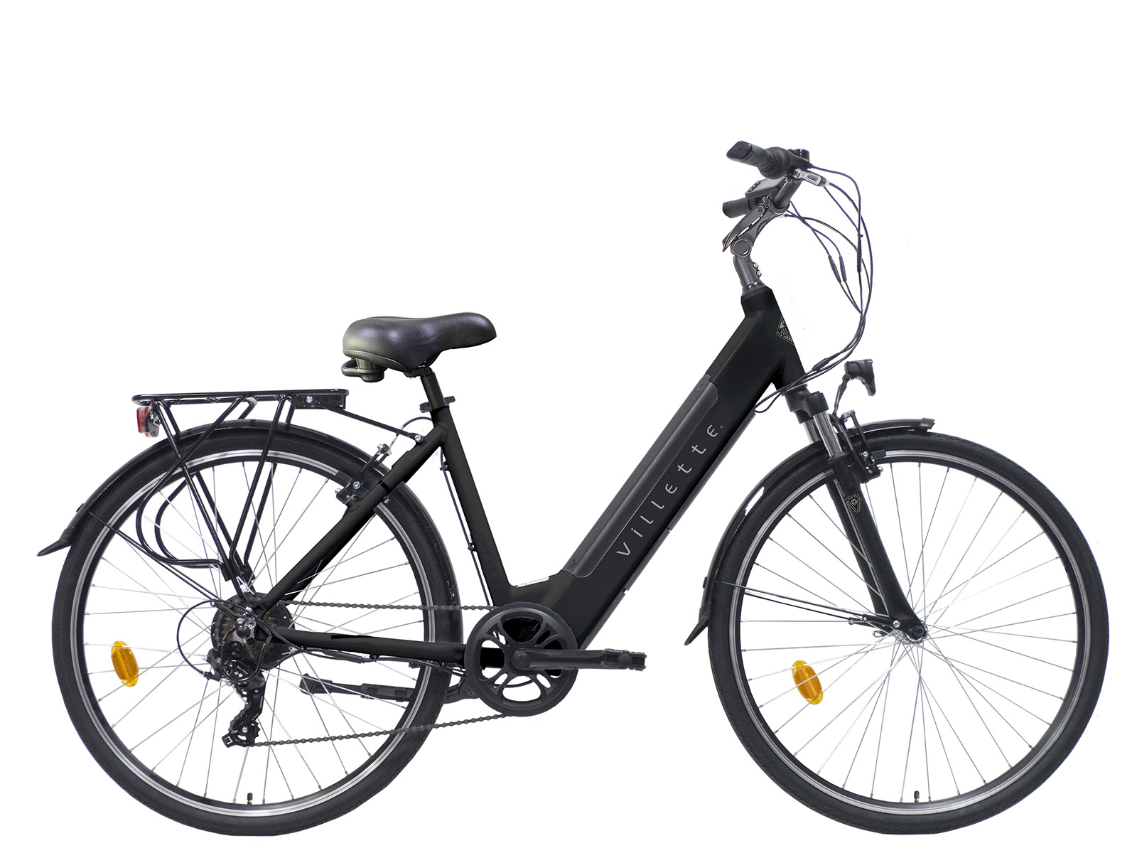 elektrische damesfiets 7sp Amant Eco zwart