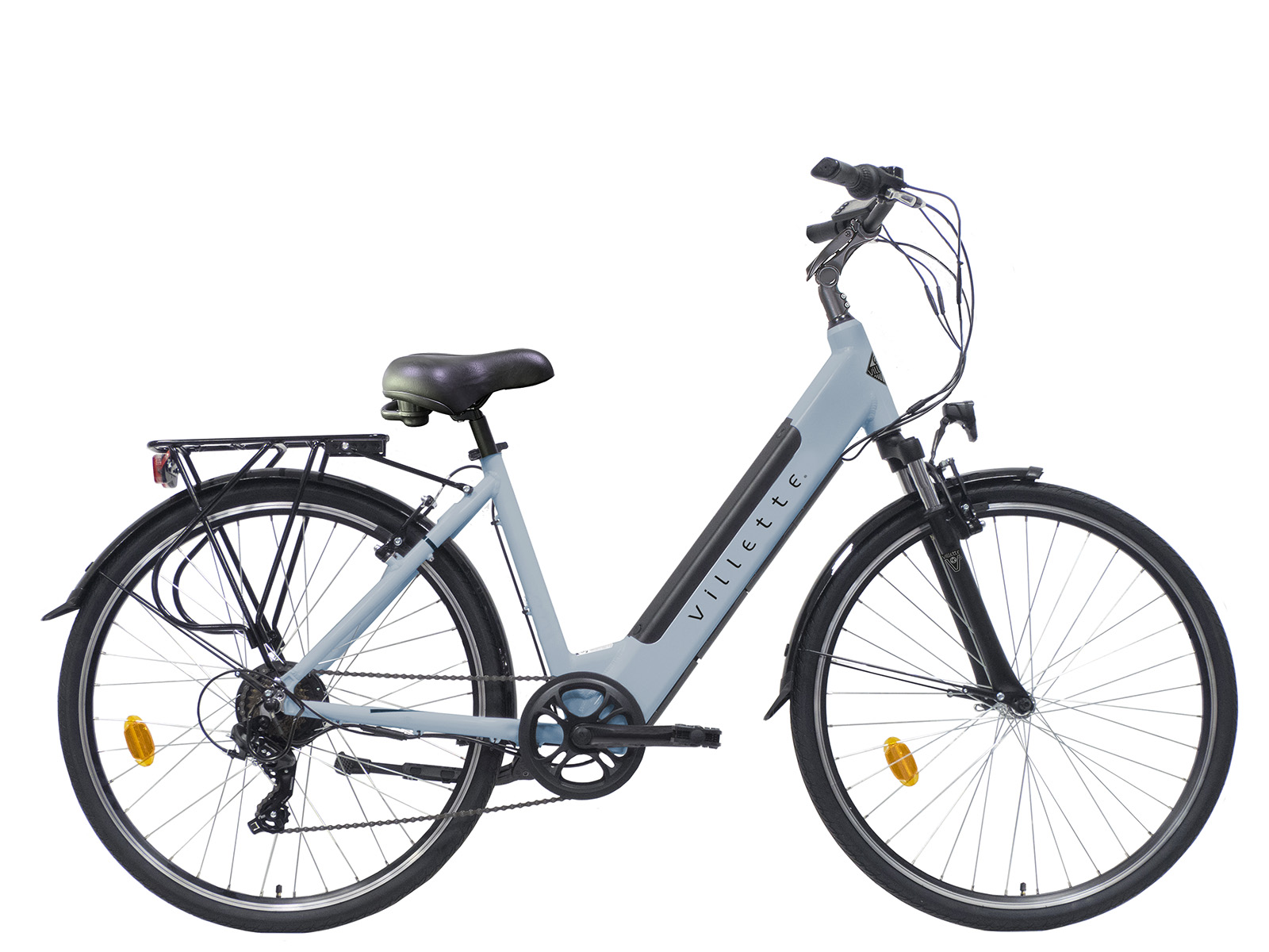 elektrische damesfiets 7sp Amant Eco blauw