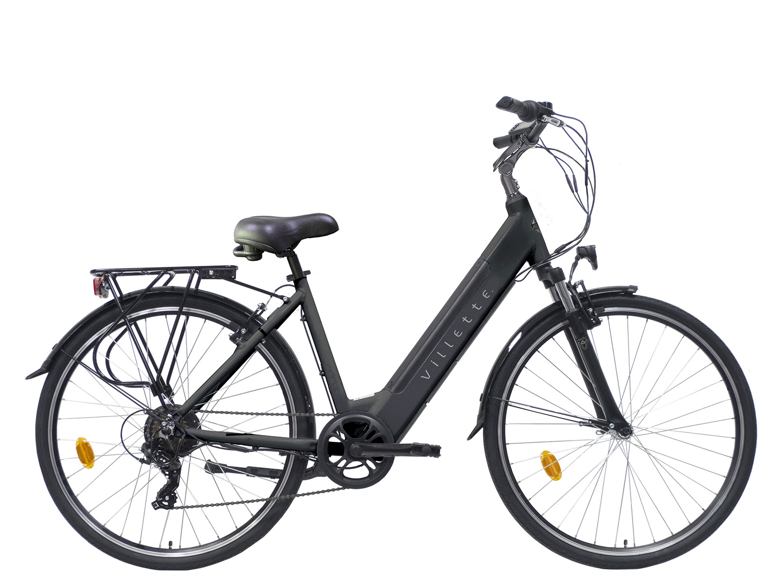 elektrische damesfiets 7sp Amant Eco grijs