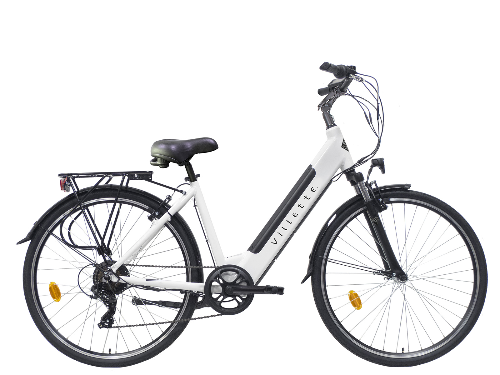 elektrische damesfiets 7sp Amant Eco wit