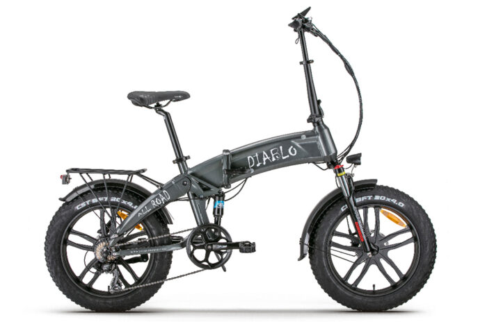 elektrische fatbike vouwfiets 7 speed grijs