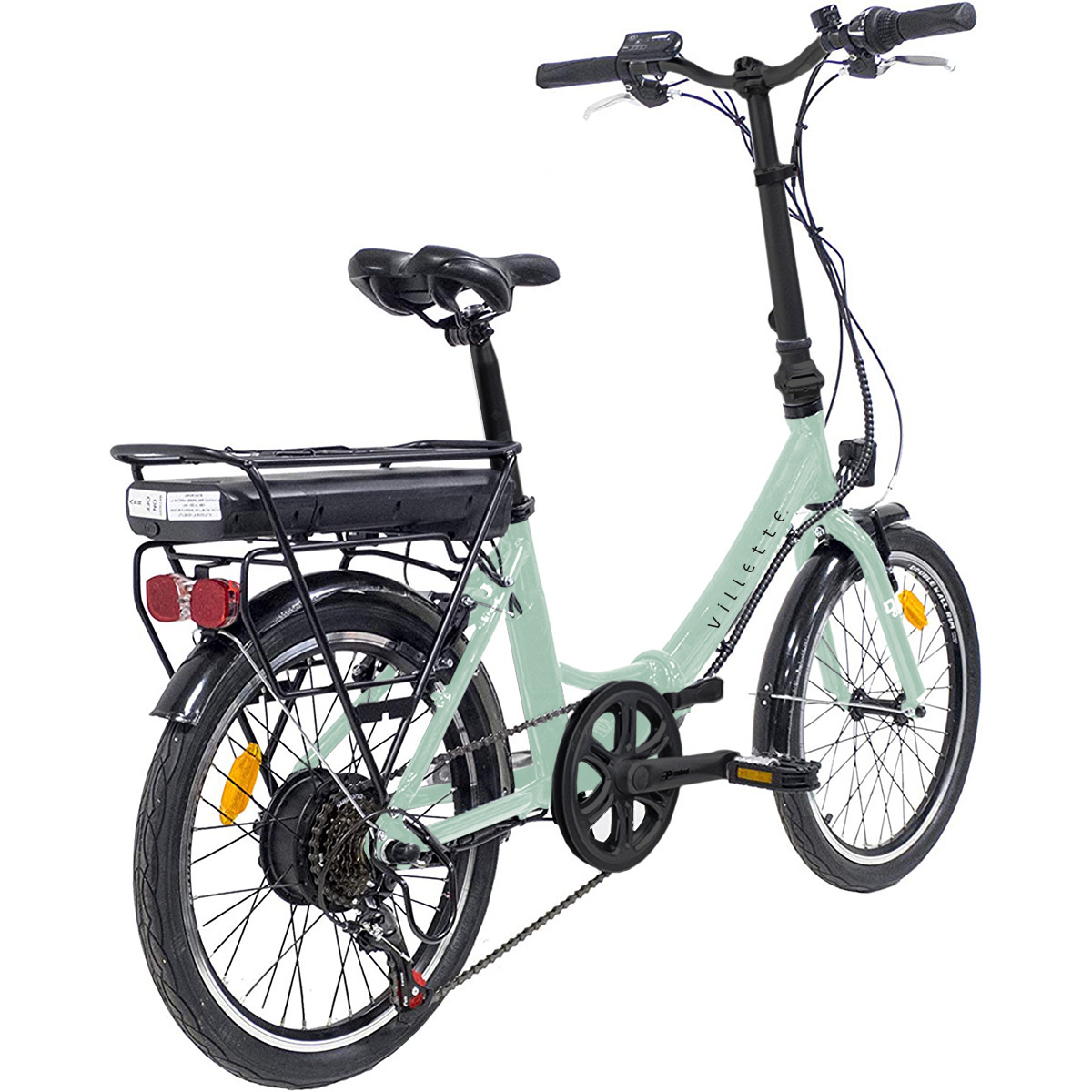 Villette les Vacances, vouwbare e-bike, 6 sp, 20 inch, mint - Afbeelding 3