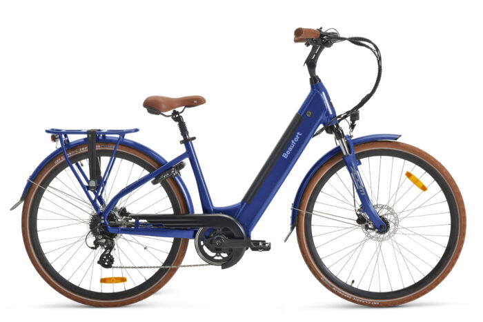 elektrische damesfiets middenmotor 8 versnellingen Babett navy
