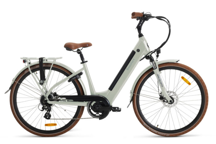 elektrische damesfiets middenmotor 8 versnellingen Babett dry green
