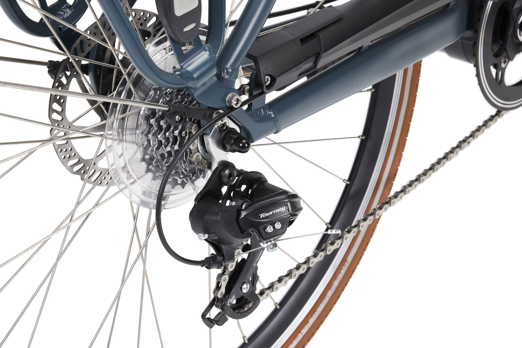 Elektrische damesfiets, Bea, 44 cm, middenmotor, 7sp, carbon black - Afbeelding 6