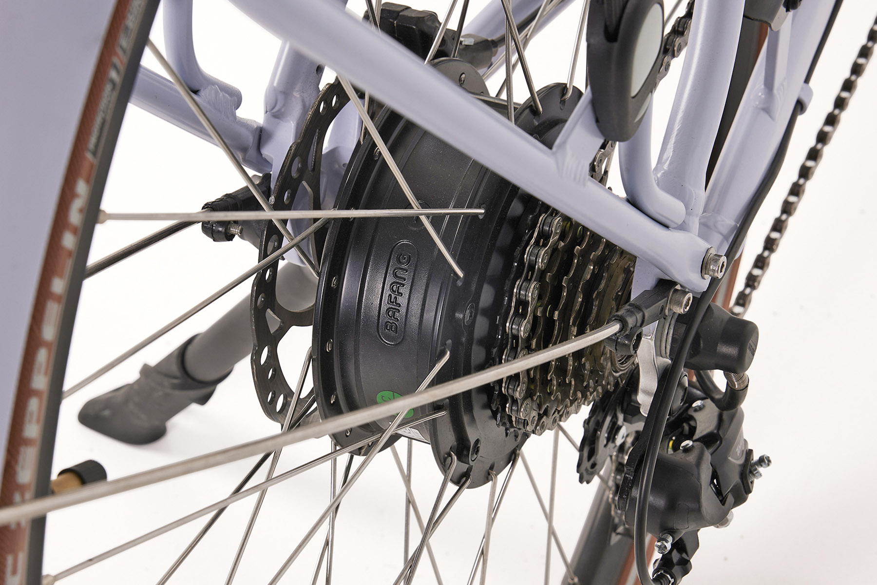 Elektrische damesfiets, Britt, 49 cm, 7 sp, 10.4 Ah, dry green - Afbeelding 3