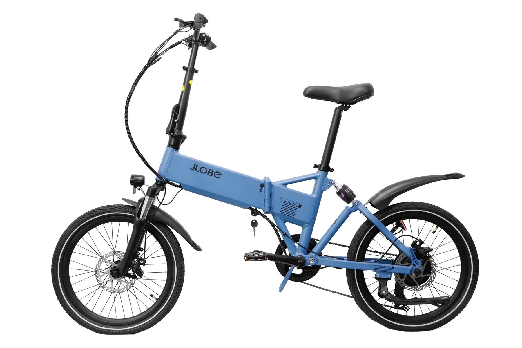 Llobe elektrische vouwfiets City III 7 speed 10.4Ah blauw - Afbeelding 2