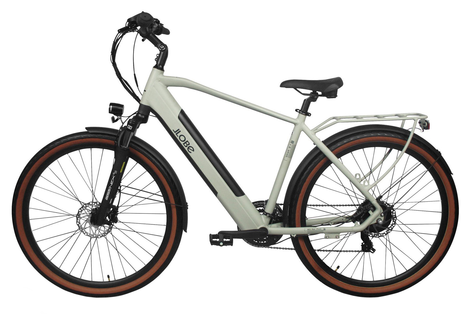 Llobe elektrische trekkingbike Utah heren 52cm 12.8Ah grijs - Afbeelding 2