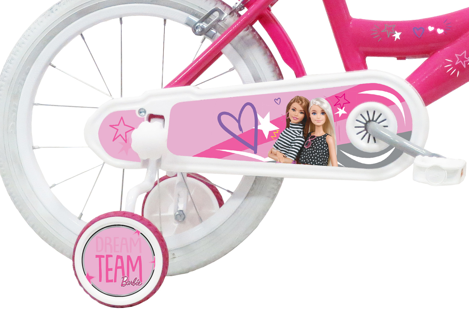 12 inch Barbie fiets met luchtbanden, poppenzitje en mandje - Afbeelding 2