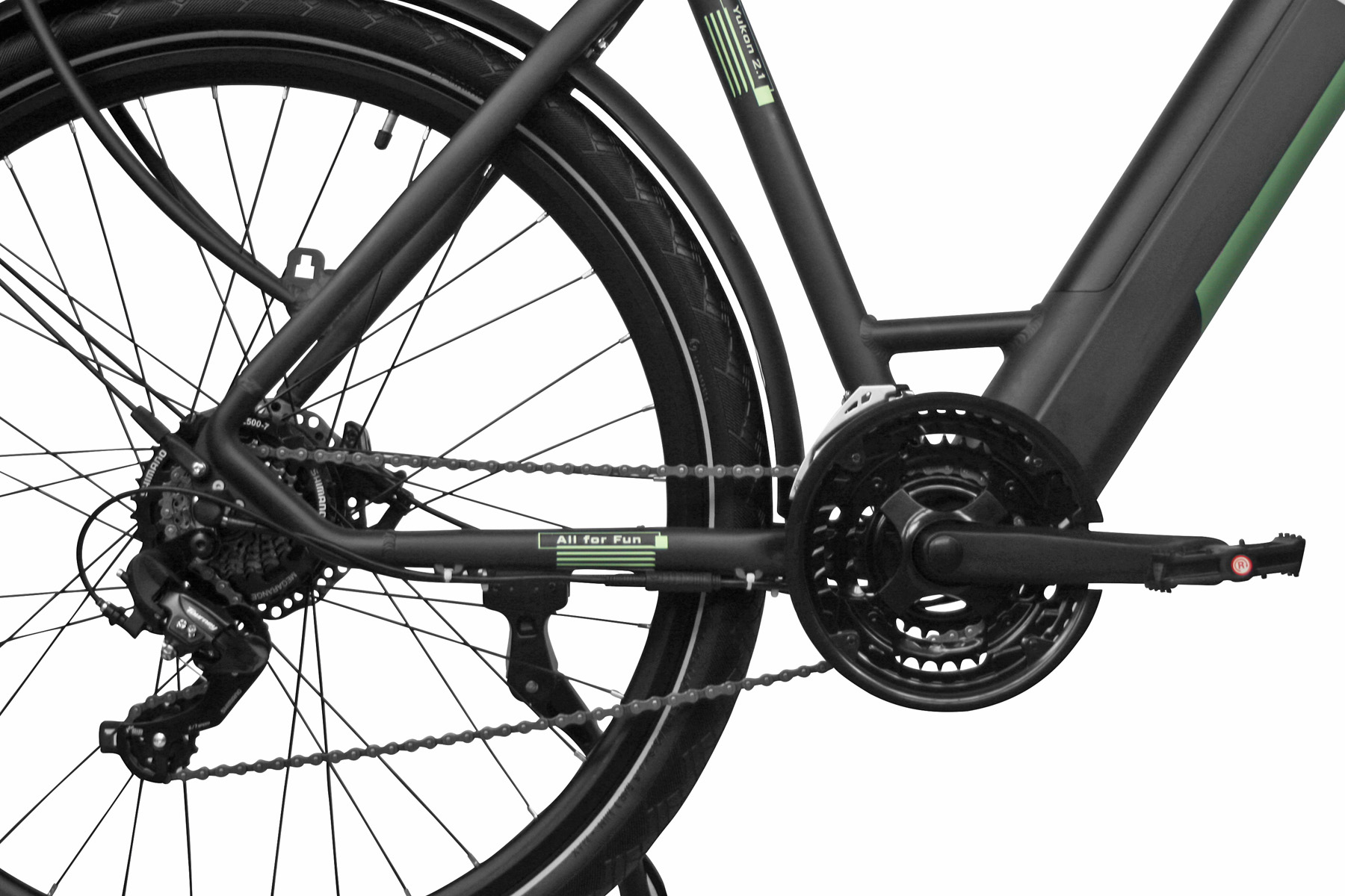 Llobe elektrische trekkingbike Yukon 2.0 dames 52cm 12.8Ah 21sp matzwart - Afbeelding 6